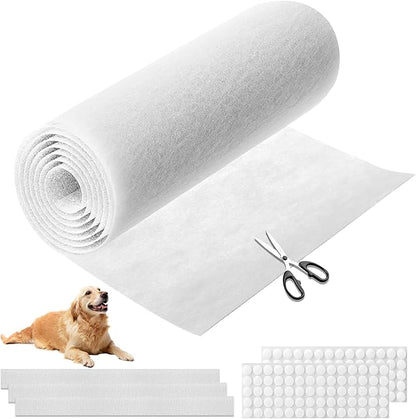 MERV 8 Air Filter Material -23 Ft² Cut to Fit Air Filter Media for Home HVAC, Furnace, AC & Purifier -Filters Dust and Pet Dander as Small as 3.0 Microns-Easy DIY with Hook Tape