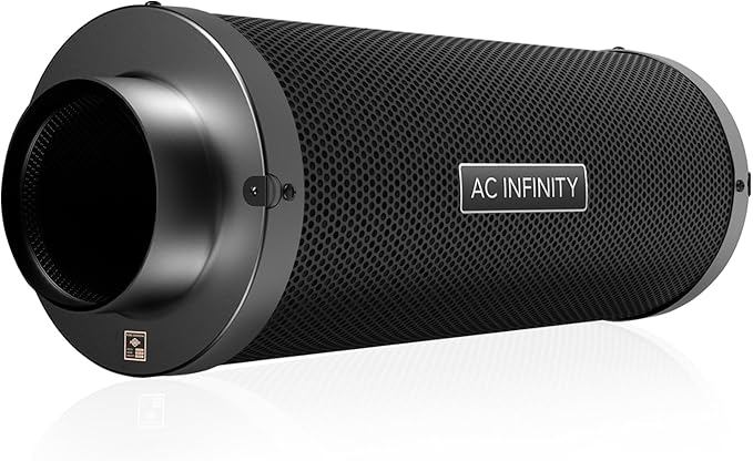 AC Infinity Air Carbon Filter XL 8", with Premium Australian Virgin Charcoal, Pre-Filter and Rope Hangers, Odor Scrubber fit for Inline Duct Fan, Odor Control, Hydroponics