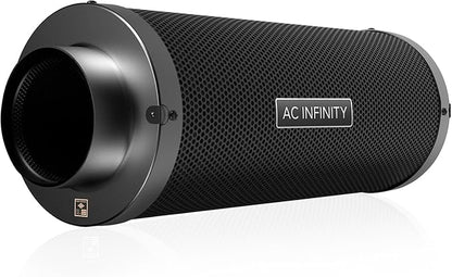 AC Infinity Air Carbon Filter XL 8", with Premium Australian Virgin Charcoal, Pre-Filter and Rope Hangers, Odor Scrubber fit for Inline Duct Fan, Odor Control, Hydroponics