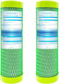 Geekpure 10 Inch Carbon Block Filter -2.5" x 10" - 5 Micron- Reduce Chlorine and Hardness-Pack of 2