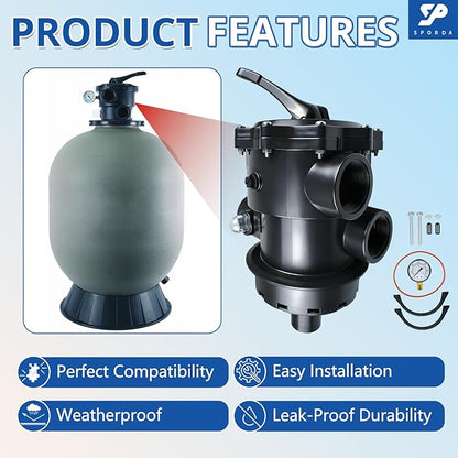 SP071620T Pool Filter Control Valve - fits for Hayward Pro Series 6-Way 2"
