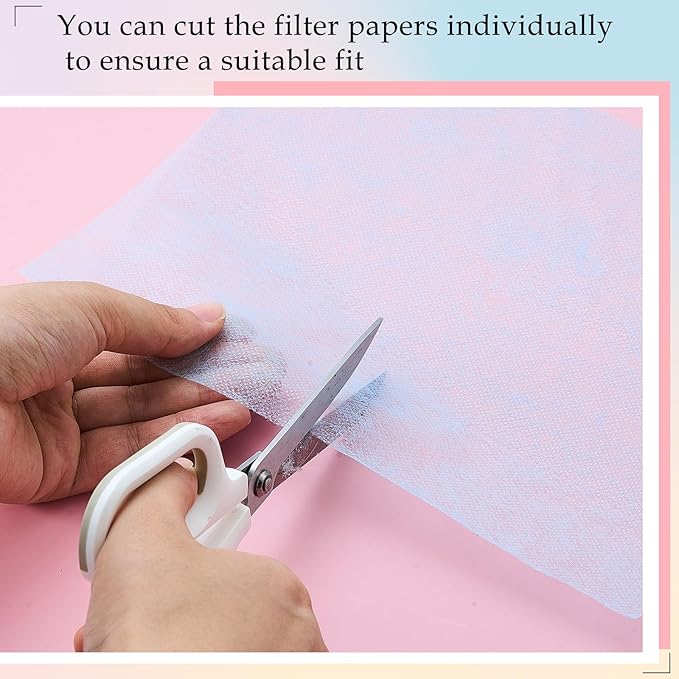 400 Sheets Nail Dust Collector Filter Paper Disposable Nail Dust Suction Collector Filters Paper Sheets Portable for Salon Spa Tech Supplies Accessories (Blue)