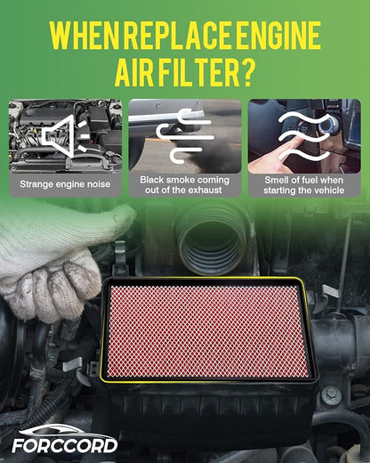 Engine & Cabin Air Filter Fits for Toyota RAV4 2019 2020 2021 2022 2023 2024 2025 2.5L (Not for Hybrid!) Activated Carbon Cabin Filter Replacement CF12157 CA12377 RAV4 Car Accessories