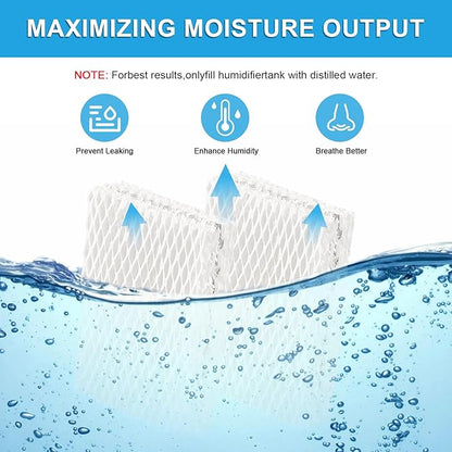 2Pcs WF813 Humidifier Filters Replacement Wick Filter Compatible with Equate EQWF813 EQ-2119-UL Relion RCM-832 RCM-832N ProCare PCWF813 PCCM-832N Protec WF813 Cool Mist Humidifier