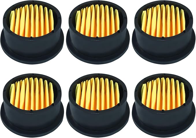 Zorfeter 6PCS Air Compressor Silencer Filter Elements for 1/2" 1/4" 3/8", Air Compressor Replacement Intake Paper Filter Sound Muffler Accessories for Blowers, Generators, Exhaust Ports HE015