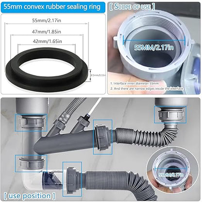 11228 11412 Pool Pump O-Ring Gaskets - Replacement L/Ring Seals for Swimming Pool Sand Filter, Hose & Pump Motor