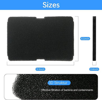 3pcs Dryer Filters 2964840100 for Beko Grundig Elektra Bregenz Blomberg DSX83410W DE8635RX Tumble Dryer Heat Pump Dryer ponge Foam Filter Spare Parts(240X150X12MM)