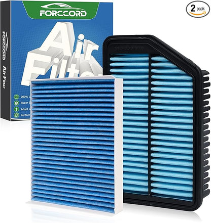 Cabin & Engine Air Filter Fit for Hyundai Elantra 1.8L 2011-2016, Elantra Gt L4 2.0L 2014-2017, Kia Forte5 2.0L 2014-2018 Activated Carbon Cabin Filter Replacement CF10728 28113-3X000