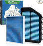 Cabin & Engine Air Filter Fit for Hyundai Elantra 1.8L 2011-2016, Elantra Gt L4 2.0L 2014-2017, Kia Forte5 2.0L 2014-2018 Activated Carbon Cabin Filter Replacement CF10728 28113-3X000