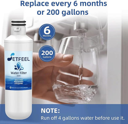 LT1000PC Water Filter For LG LT1000P, LT1000P/PC/PCS, ADQ747935, Compatible with LG Refrigerator Water Filter Replacement LMXS28626S LFXS26973S LFXS28596S LRFWS2906S MDJ64844601, 4 Packs