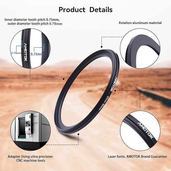 67mm Lens to 62mm Camera Lens Adapter,67mm-62mm Filter Step-Down Ring,Compatible All 62mm Filter Accessory.Made from CNC Machined