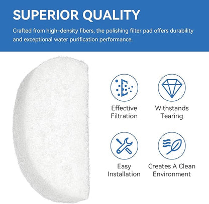20 Pack Water Filter Polishing Pads for Fluval 104 105 106 204 205 206 Filters, Aquarium Water Polishing Filter Pads, Replacement Polishing Pad Filter Sponge Media for Fish Tanks
