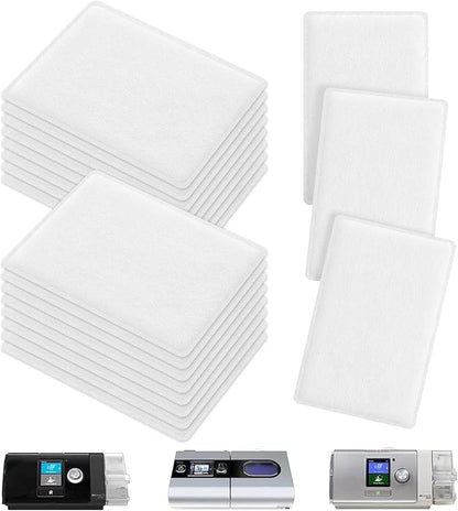 30-Pack Disposable Filters - Compatible with ResMed AirSense 10, AirCurve 10, ResMed S9, and AirStart Series Supplies Replacement Filter White