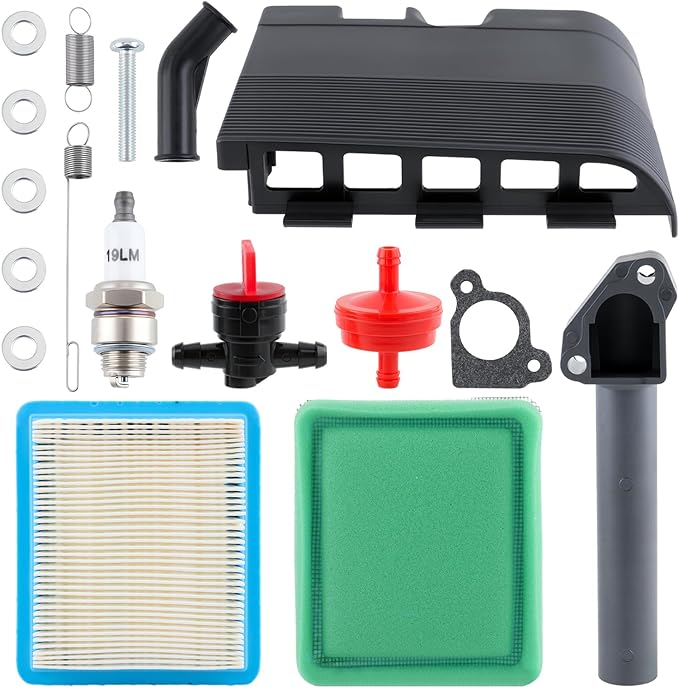 491588S Air Filter Turn Up Kit Contains 795259 Base-air Cleaner Prim & 692298 Cover for Toro MTD Troy Bilt Lawn Mower with 794305 Intake Manifold Gasket Spark Plug 790849 699056 Springs Kit