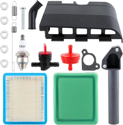 491588S Air Filter Turn Up Kit Contains 795259 Base-air Cleaner Prim & 692298 Cover for Toro MTD Troy Bilt Lawn Mower with 794305 Intake Manifold Gasket Spark Plug 790849 699056 Springs Kit