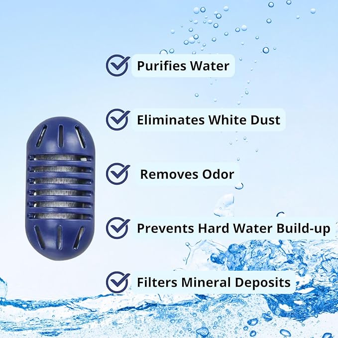 Nispira Mist Demineralization Cartridge Filter Replacement Compatible with Homedics Vick Total-Comfort Ultrasonic Humidifier | Prevents Mineral Deposit Hard Water White Dust | 12 Packs