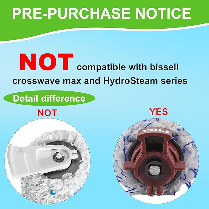 Replacement Parts for Bissell CrossWave Vacuum 1785A 2306A 1785R 1785 2306 2551 Brush Roll 1868 and Replacement Filters 1866, Compare to Part 1608683, 160-8683, 1608684 LUXRILIX
