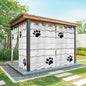 Wood Grain Outdoor Curtains for Patio Claws Animals Wooden White Waterproof Outside Curtains with Grommet Top Weatherproof Curtain for Cabana Pergola Gazebo, 1 Panel, 54" W x 108" L