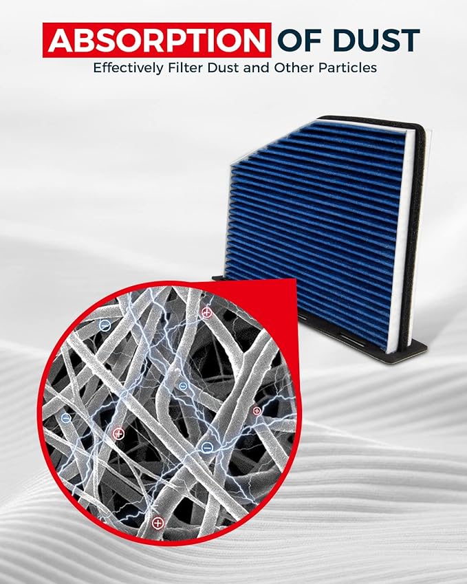 KAX Cabin Air Filter, Replacement for GCF017(CF10373) Jetta, Tiguan, Passat, Golf, Beetle, GTI, A3, Q3, TT, A3 Quattro Cabin Filter, Strong Adsorption Cabin Filter with Upgraded Activated Carbon