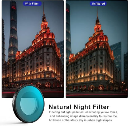 Haoge Natural Night Filter for DJI Osmo Nano,for Night City Sky/Astrophotography/Star Clarity,Multi Coated HD Optical Glass Filter