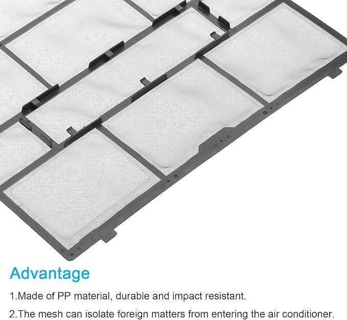 PATIKIL Air Conditioner Filter Replacement 353mm x 290mm, Plastic Air Filtering Screen with Filter Foam for HVAC, Black