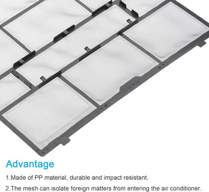 PATIKIL Air Conditioner Filter Replacement 353mm x 290mm, Plastic Air Filtering Screen with Filter Foam for HVAC, Black