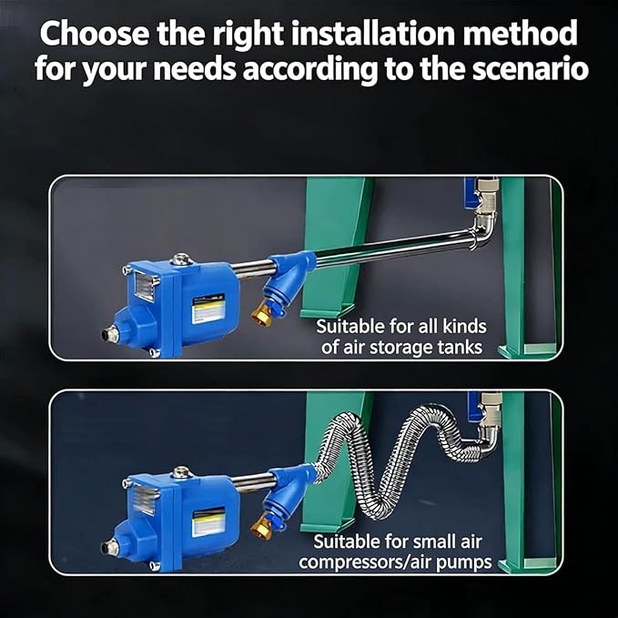 Zero Air Loss Automatic Drain Valve, 1/2" Npt Auto Drain Valve For Air Compressor, No Electricity Required, Mechanical Float Condensate Drain With Pre-Filter For Air Tanks Filters Dryers (blue)