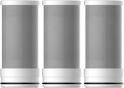 Amazon Basics Faucet Replacement Filter, Carbon Block Filter Fits Mist- Water Filter for Sink,Reduces Heavy Metal, and Bad Taste, Pack of 3