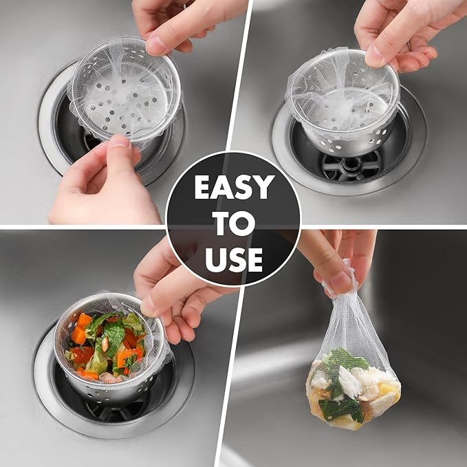 Disposable Sink Strainer Mesh Bags - Kitchen Accessories Sink Drain for Collecting Kitchen Food Waste Leftover Garbage (700)