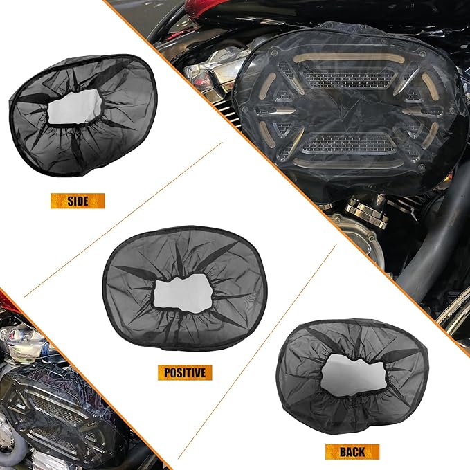 Waterproof Dustproof Air Filter Rain Sock Cover Fit for Harley Sportster XL 1200 883 Dyna Softail Street Glide Road King FLHR FLHX 114 Engine Intake Protection Accessory