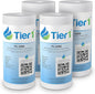 Tier1 1 Micron 10x4.5 Water Filter | Spun Wound Polypropylene Whole House Sediment Water Filter | Replacement for Pentek DGD-2501, 155359-43, SDC-45-1001 | 4.5 x 10 Water Filter Cartridge (4-Pack)