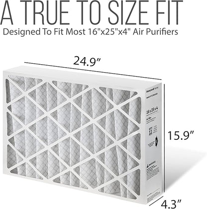 Furnace Filters 16x25x4 - HVAC Air Filter Replacement FC100A1029 Merv 11 with Homequip Easy Disposal Bag (5 Pack)