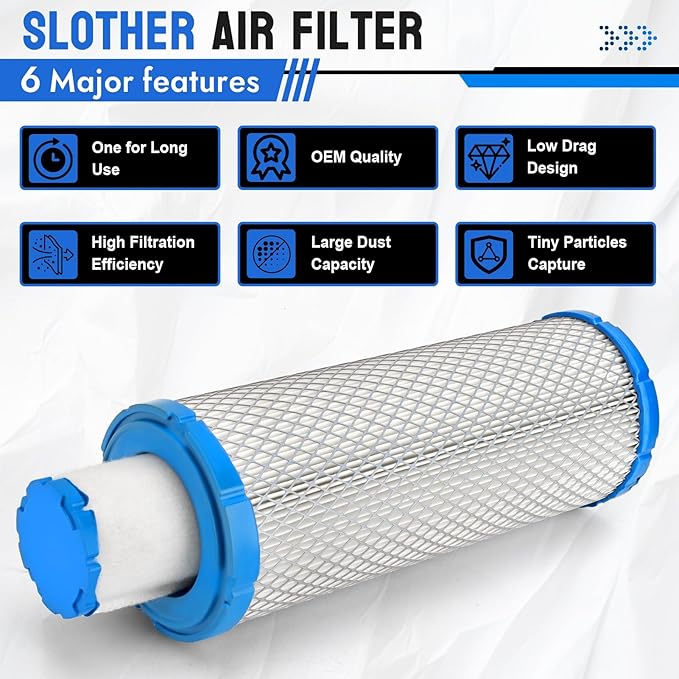 11013-7044 25 083 01 Air Filter & 11013-7045 2508304-S Pre Filter for Kawasaki 11013-7020 11013-7019 for Kohler 25 083 01-S for John Deere M131802 for B&S 841497 for Gravely 21536900 Lawn Mower