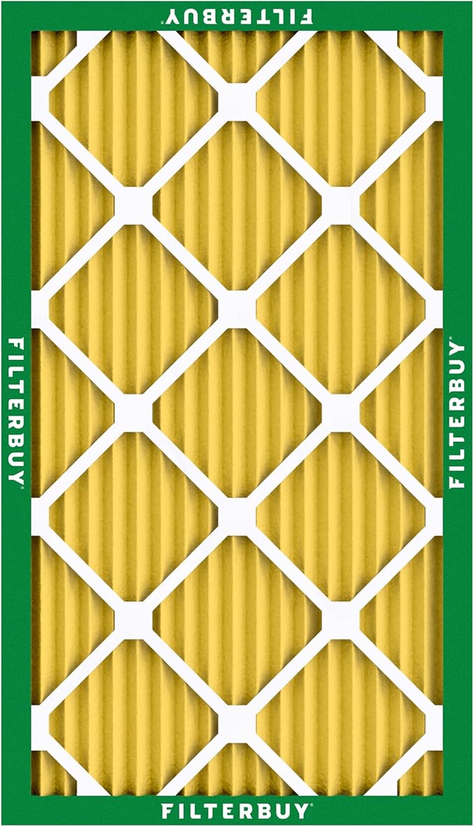 Filterbuy 17x25x1 Air Filter MERV 11 Superior Pet & Allergy Defense (6-Pack), Electrostatic Pleated HVAC AC Furnace Filters Replacement, Made in USA (Actual Size: 16.50 x 24.50 x 0.75)