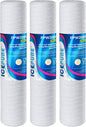 ICEPURE 5 Micron 4.5" x 20" Whole House String Wound Sediment Water Filter Cartridge for Well Water, Replacement for WP5BB20P/WP25BB20P, SDC-45-2005, SP-WP5-20BB, SWC-45-2005, 3PACK