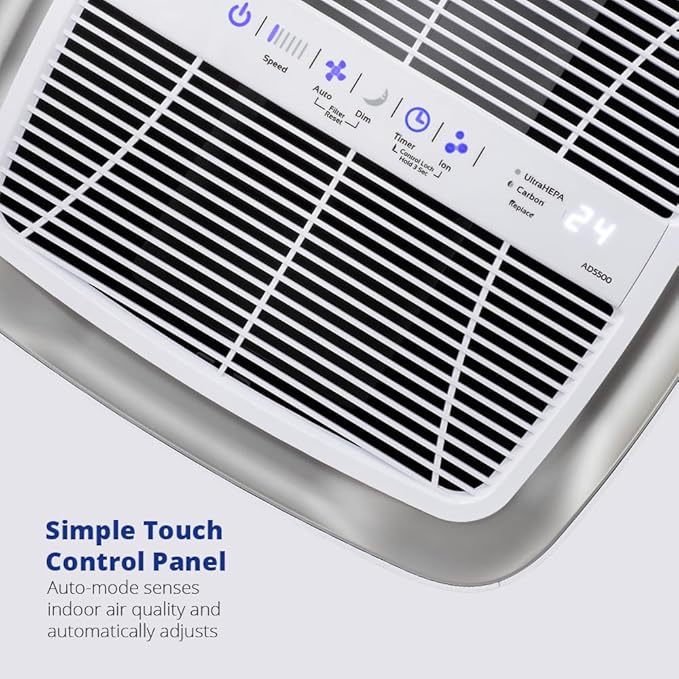 AIRDOCTOR AD5500 HEPA and VOC Air Purifier for Extra Large Spaces & Open Concepts with UltraHEPA, Carbon & VOC Filters - Captures particles 100x Smaller than HEPA Standard (AirDoctor 5500)
