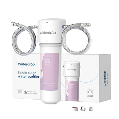Waterdrop BFU2 Water Filter for Bathroom for Face Care, Reduces Chlorine, Scale in Water, Reduces Skin Redness and Irritation, 4-Stage Filtration, for Cold Water Supply Only