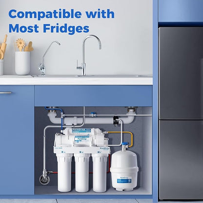 RTW5 SGS-Tested 5 Stage Reverse Osmosis Water Filter System with Innovative Top-Mounted Faucet Design, TDS Reduction 50 GPD Under Sink RO Water Filtration Plus Extra 3 Filters