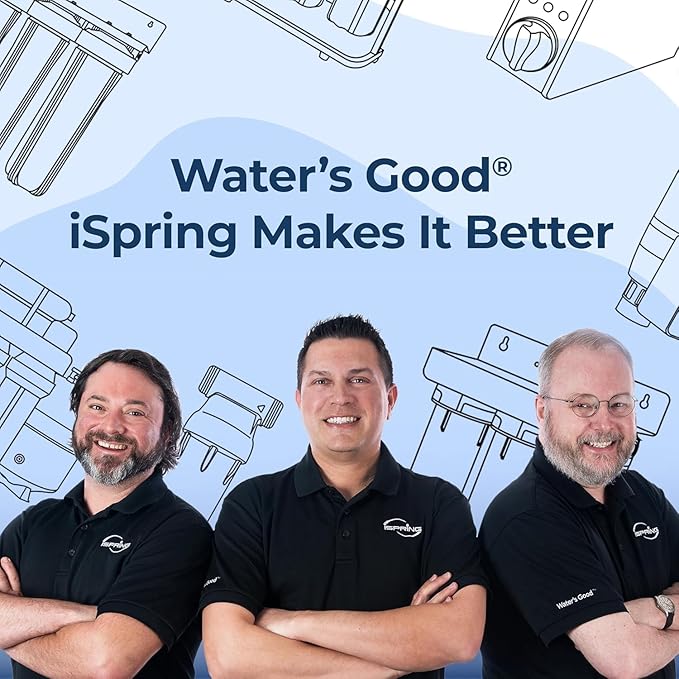 iSpring US31 Under Sink Water System, NSF Certified 3-Stage Water Filters, Reduces PFAS, Chloramine, Chlorine and More, Tankless Water Filter System with Faucet