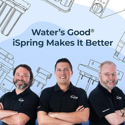 iSpring US31 Under Sink Water System, NSF Certified 3-Stage Water Filters, Reduces PFAS, Chloramine, Chlorine and More, Tankless Water Filter System with Faucet