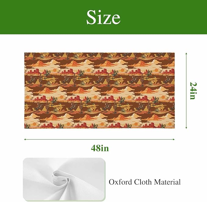 Tropical Plant Cactus Fluorescent Light Covers 1 Pack Western Cowboy Horse Sunset Deserts Brown Magnetic Fluorescent Ceiling Lights Filters for Office Classroom Home Drop Ceiling 4x2 Feet
