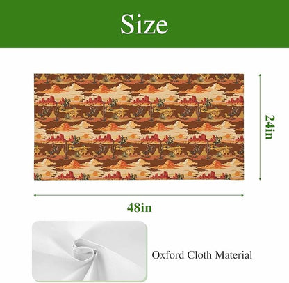 Tropical Plant Cactus Fluorescent Light Covers 4 Pack Western Cowboy Horse Sunset Deserts Brown Magnetic Fluorescent Ceiling Lights Filters for Office Classroom Home Drop Ceiling 4x2 Feet