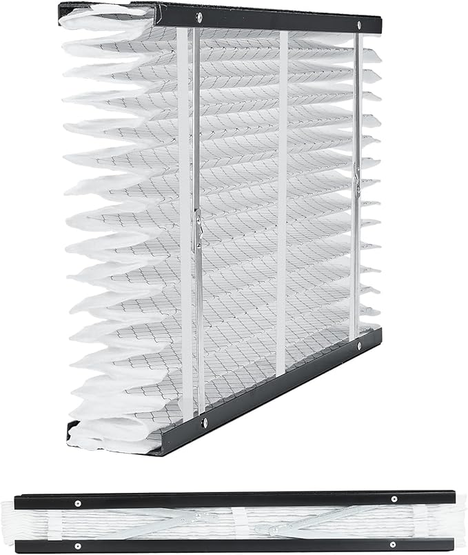 VEVOR 16x28x4 Furnace Air Filter, MERV 13 Pleated HVAC AC Replacement, Electrostatic 12-Month Air Cleaner, 2-Pack (Actual Size: 16.34x27.76x3.98 in), for Improving Home Indoor Quality