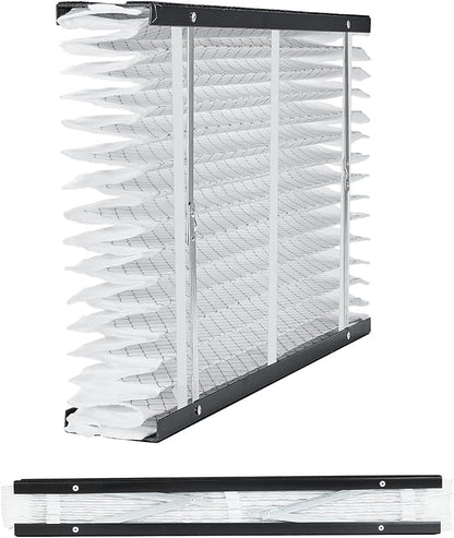VEVOR 16x28x4 Furnace Air Filter, MERV 13 Pleated HVAC AC Replacement, Electrostatic 12-Month Air Cleaner, 2-Pack (Actual Size: 16.34x27.76x3.98 in), for Improving Home Indoor Quality