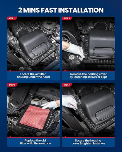 KAX Premium Engine Air Filter, CA11251 Replacement for Chevrolet Malibu 2.0/2.5L 2013-2015, Malibu Limited 2016-2016, Impala 2.5/3.6L 2014-2020, Cadillac XTS 2013-2019, 2015-2017 Regal 2.0L