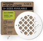SABA Home Decor Air Vent Cover Grille - Acrylic Plexiglass 2" Round Duct Opening (4" Round Overall) White Finish Registers for Walls and Ceilings NOT for Floor USE, Charlotte (2, 4" Round Screws)