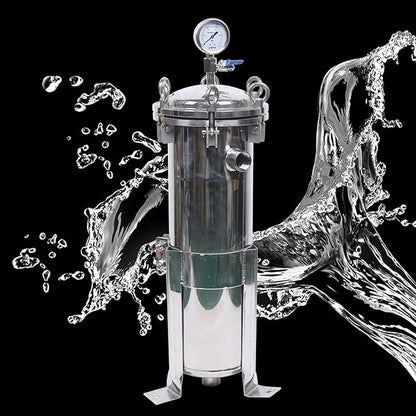 304 Stainless Steel Bag Filter Housing, Industrial Process Filter Housings, Pressure Filter Device, Removes Particulate Impurities, Real-Time Pressure Monitoring