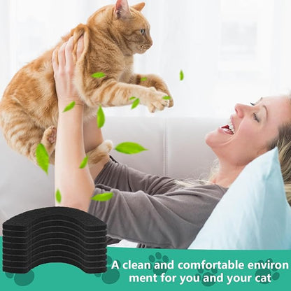 Lubise 8Pcs 0.5in Carbon Filters Compatible with LR 4,Replacement Activated Charcoal Filters for Litter Box Premium Filter,Thickened and Durable,Eliminate Odor and Controls Moisture on Pet's Body