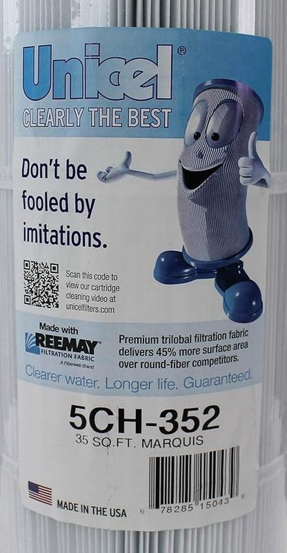 Unicel 5CH-352 35 Square Foot Media Replacement Hot Tub Spa Filter Cartridge with 151 Pleats (6 Pack)