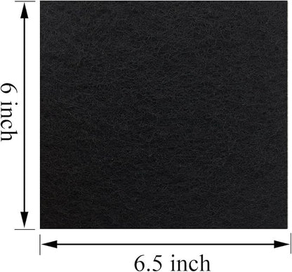 6 Pack Charcoal Cat Litter Box Replacment Filter Hooded Cat Litter Boxes and Pans Carbon Odor Filters, Black